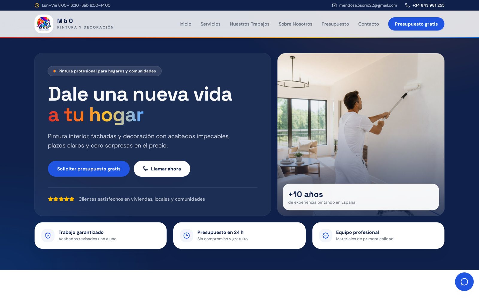 M & O Pintura y Decoracion website homepage